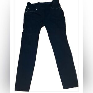 Nygard Slims. Stylish Black Pants with velvet trim.